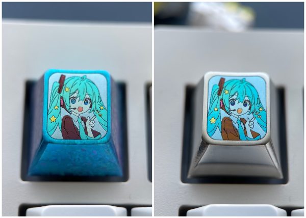 Hatsune Miku Titanium Metal Keycaps