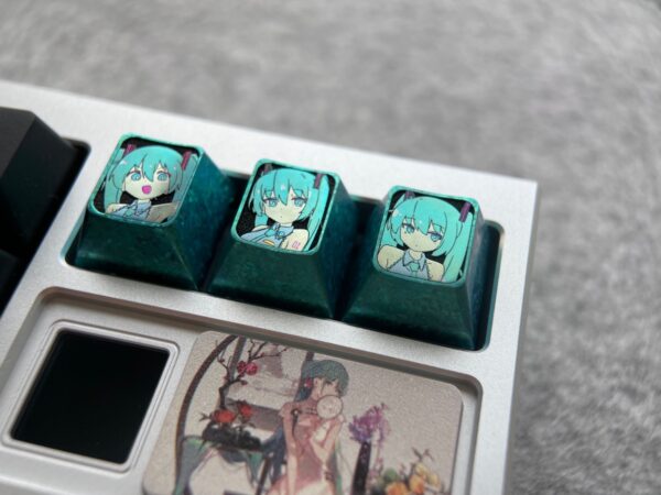 Hatsune Miku 1U Titanium Alloy Colored Keycaps 2nd Generation 5454