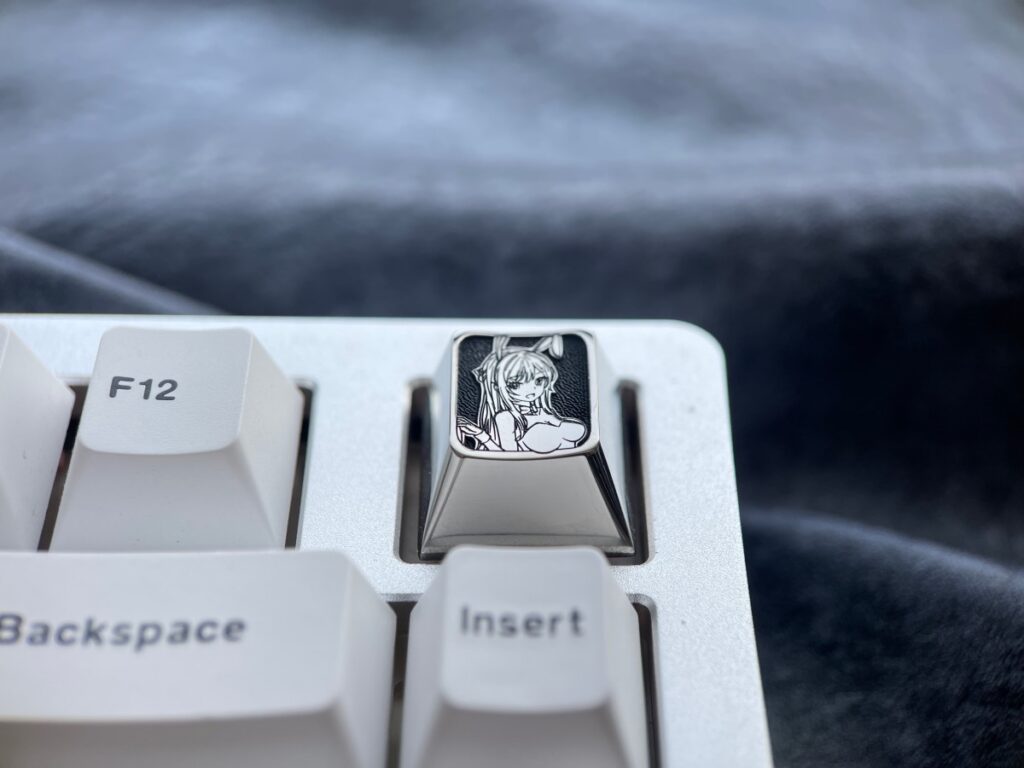 Sakurajima Mai Titanium Keycap Fine Engraving 1U TTKCAP