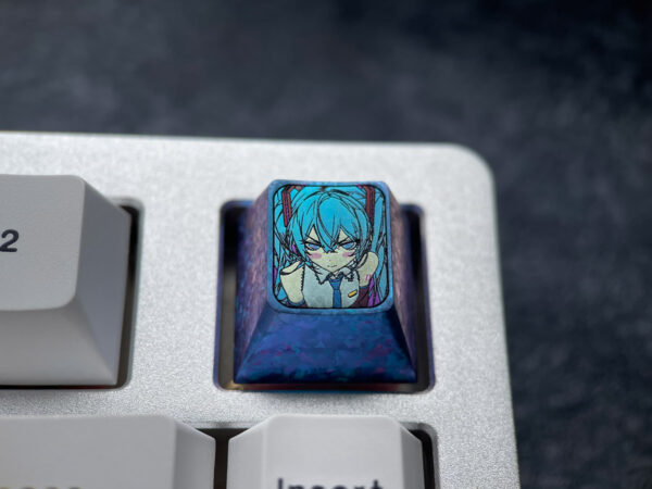 Hatsune Miku Titanium Keycaps 3rd Generation 1U