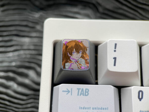 Asuka Hand-carved Colored Titanium Keycaps Type A