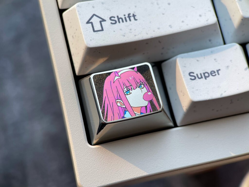Darling 002 1.25U Artisan Titanium Keycaps – TTKCAP