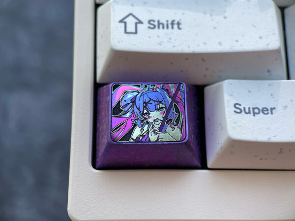 Rabbit Hole 1.25U Artisan Titanium Keycaps