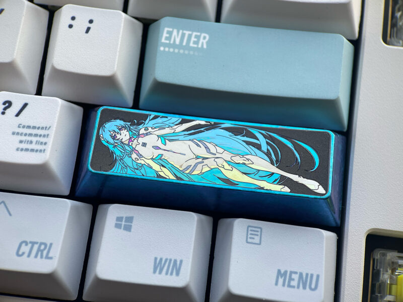 Rei Ayanami 2.75U Shift Artisan Titanium Keycaps