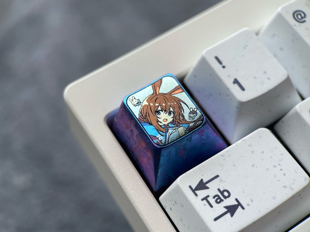 Amiya from Arknights Titanium Keycaps 1U – TTKCAP