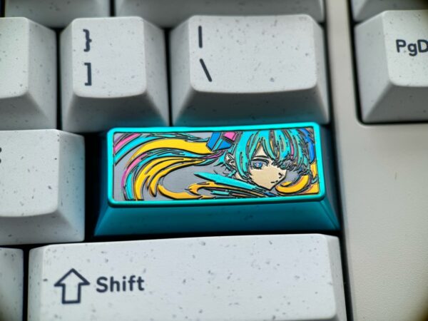 Hatsune Miku Embossed 2.25U Titanium Keycap