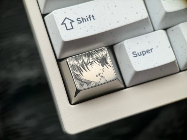 Asuka Hand-carved Titanium Keycaps 1.25U