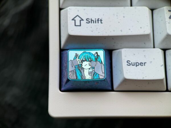 Hatsune Miku 1.25U Ctrl or Win Titanium Keycaps 2nd