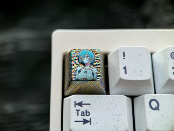 Rei Ayanami Five Side Hand-engraved Titanium Keycaps