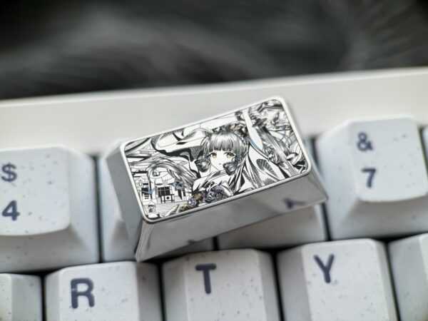 Kamisato Ayaka Precision Engraved Stippling Keycaps 1.75U – 52