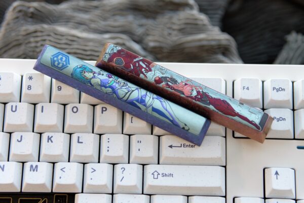 Asuka and Rei Ayanami Spacebar keycaps
