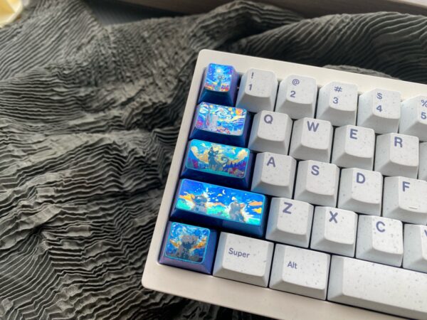 Starry Night Cat Left Keycap Set