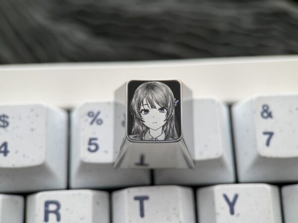 Sakurajima Mai Precision Engraved Dotted Keycaps