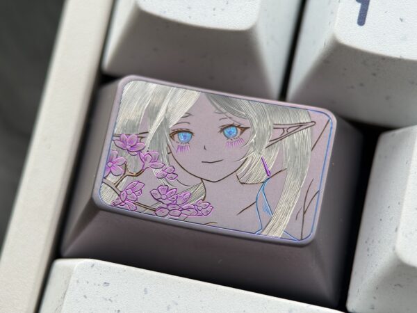 Frieren Hand-Engraved Titanium Keycaps 1.5U Tab – 57