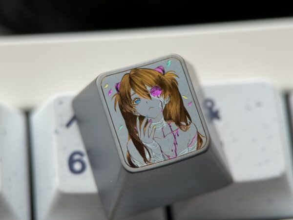 Asuka Hand-Engraved Titanium Keycaps 1U - 57