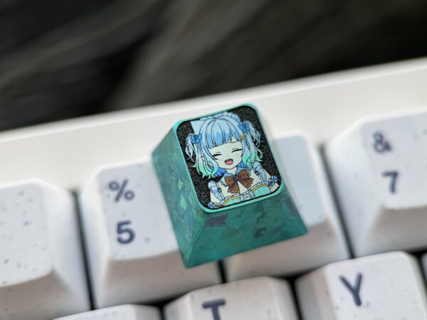 Mint Fantome Titanium Keycaps 1U - 57
