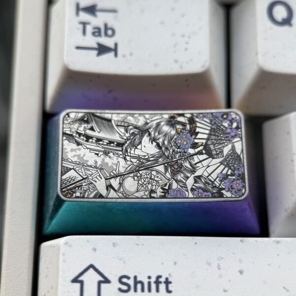 Yae Miko Precision Engraved Titanium Keycaps 1.75U - 59