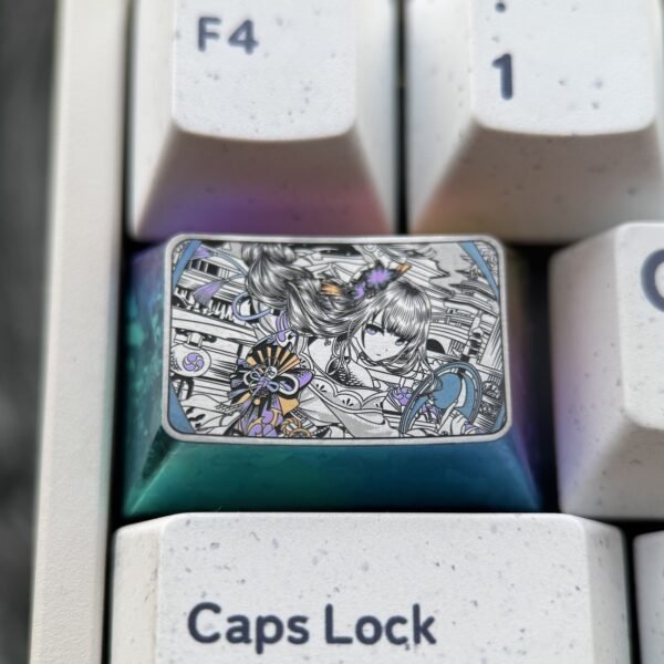 Raiden Shogun Precision Engraved Titanium Keycaps 1.5U - 59