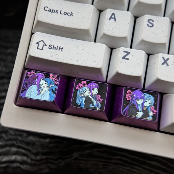 Frieren and Fern Titanium Keycaps 1.25U - 59