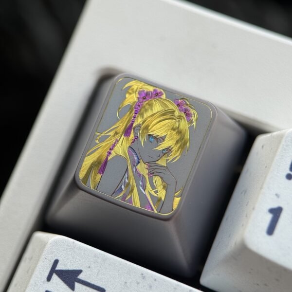 Asuka Hand-Engraved Titanium Keycaps 1U - 59