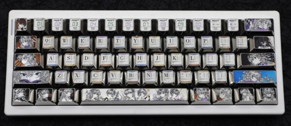 Asuka 61-key Precision Engraved Titanium Keycap Set - 59