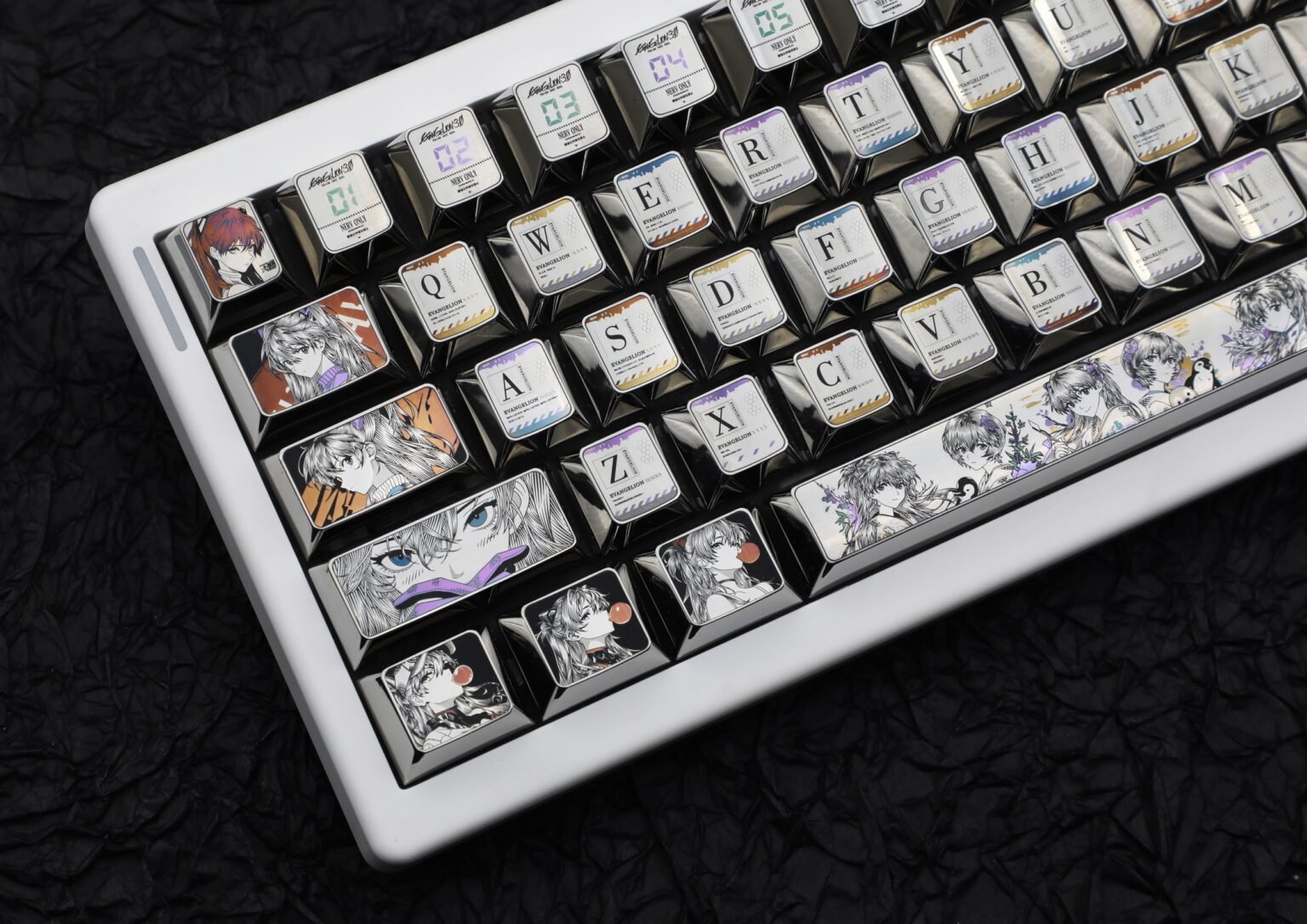 Asuka 61-key Precision Engraved Titanium Keycap Set – 59 – TTKCAP