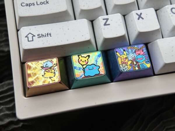 Pikachu Series Titanium Keycaps 1.25U - 60