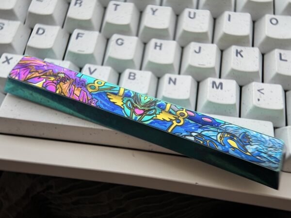 Pokémon Spacebar Groudon Rayquaza Kyogre Titanium Keycap - 60