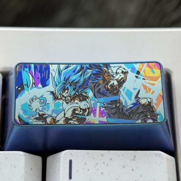 Son Goku and Vegeta IV Titanium Keycaps 2U Backspace Key - 60