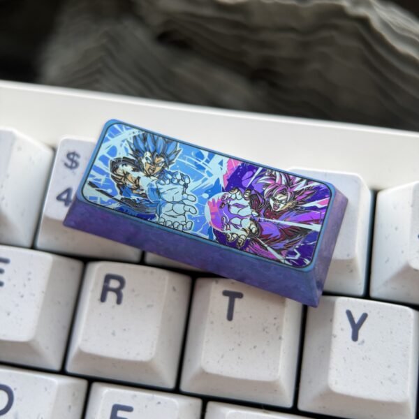 Son Goku and Vegeta IV Titanium Keycaps 2.25U - 60