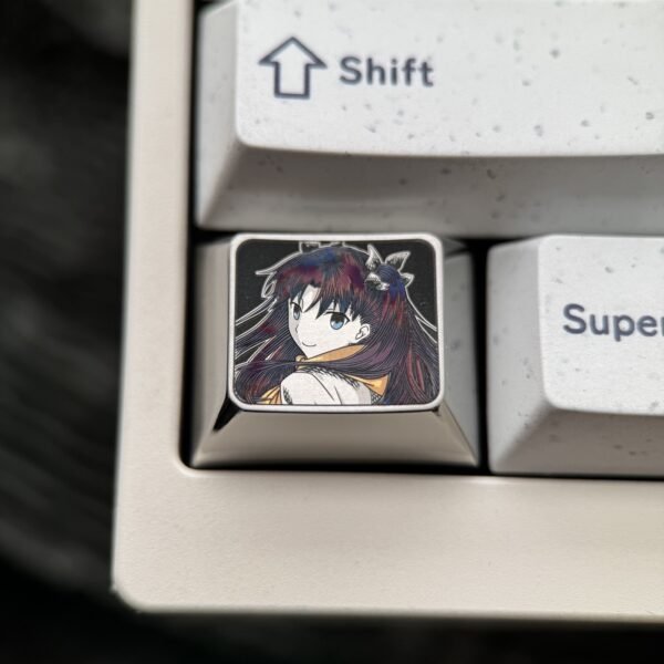 Tohsaka Rin Titanium Keycaps Precision Engraving 1.25U - 60