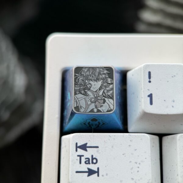 Morgan Le Fay Precision Engraved Titanium Keycaps 1U - 60