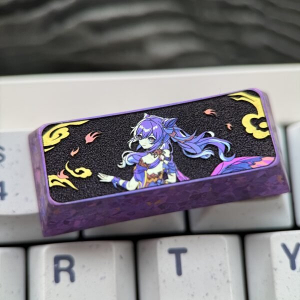 Keqing Titanium Keycaps 2.25U - 61