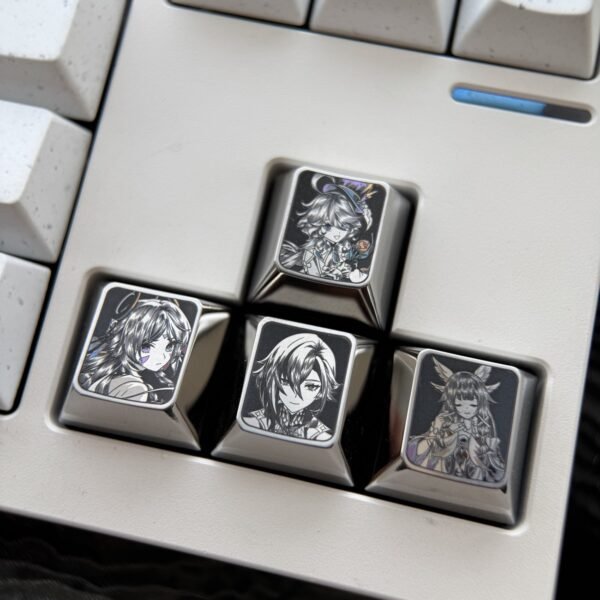 Furina, Citlali, Arlecchino, Columbiana Titanium keycap 1U-61