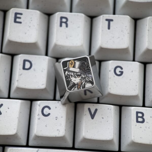 Hu Tao Precision Engraved Titanium Keycaps 1U - 61