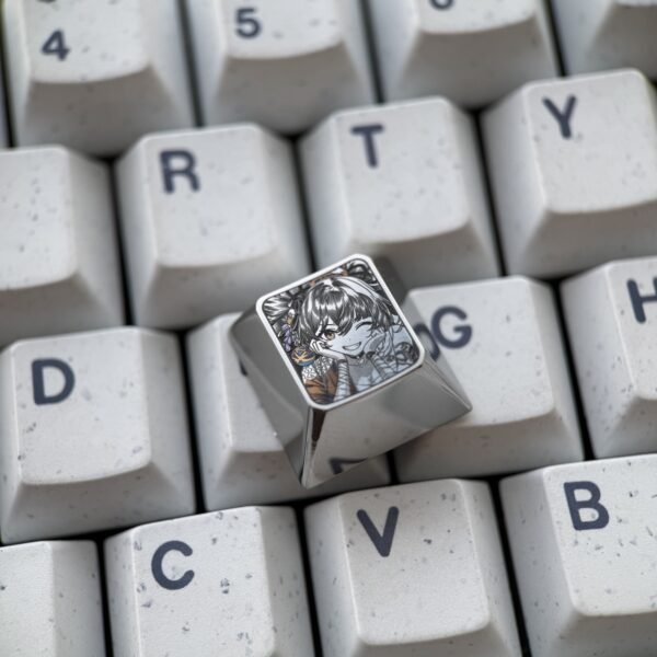 Yoimiya Precision Engraved Titanium Keycaps 1U - 61