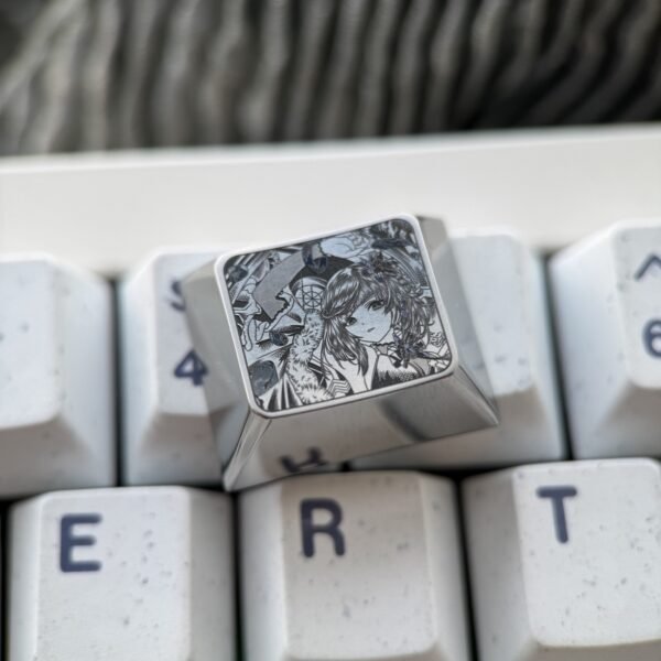 Yelan Precision Engraved Titanium Keycaps 1.25U - 61