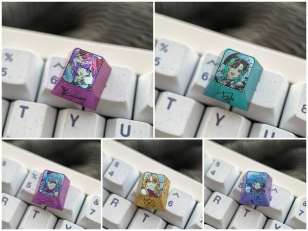 FLOW GLOW Set Titanium Keycaps 1U by Mura - 61