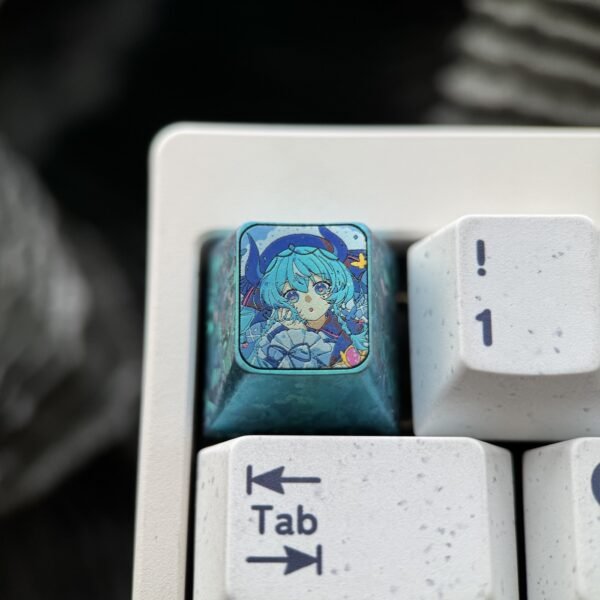 Hatsune Miku Titanium Keycaps 1U - 2 - 61