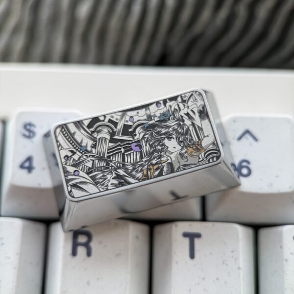 Furina Precision Engraved Titanium Keycaps 1.75U - 61