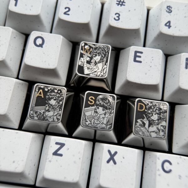 WASD Combination Precision Engraved Keycaps - 61