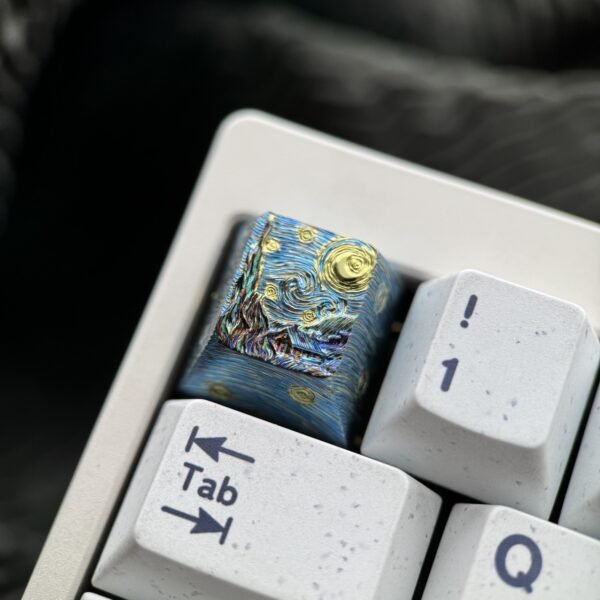 Starry Sky Hand-Carved Relief Titanium Keycaps 1U - 61