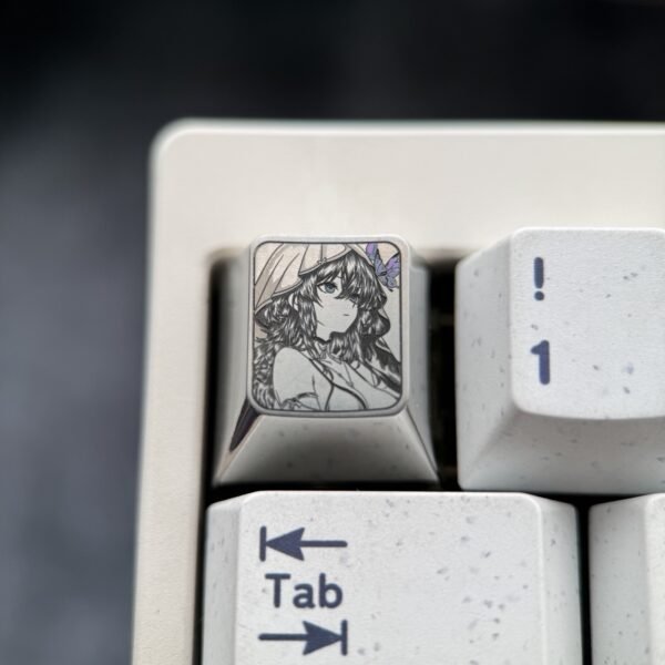 The Shorekeeper Precision Engraved Titanium Keycaps 1U - 62