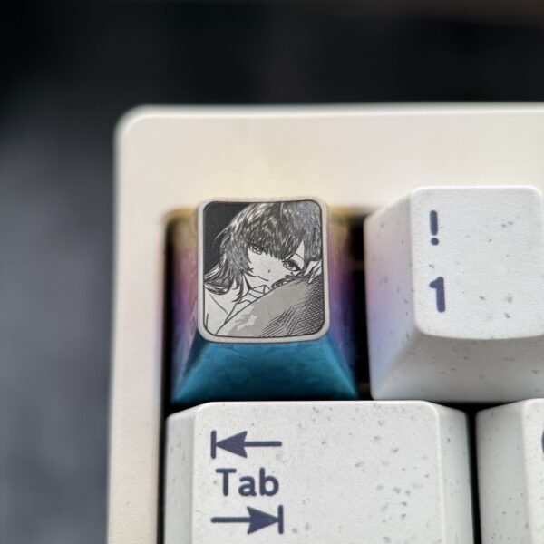 Aemeath Precision Engraved Titanium Keycaps 1U - 62