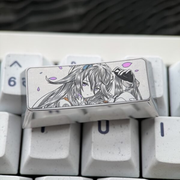 Rei Ayanami Precision Engraved Titanium Keycaps 2.25U - 63