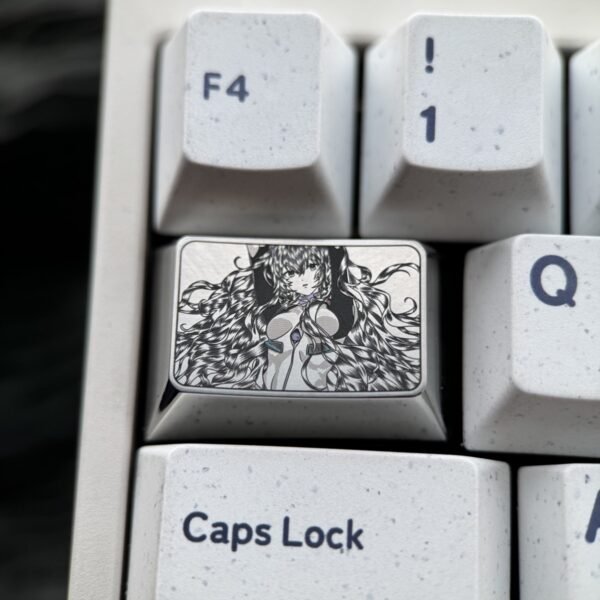 Rei Ayanami Precision Engraved Titanium Keycaps 1.5U - 63