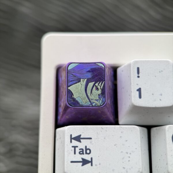 Raiden Ei Titanium Keycaps 1U Fine Hair Style- 63