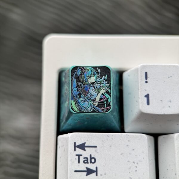 Hatsune Miku Titanium Keycaps 1U - 63