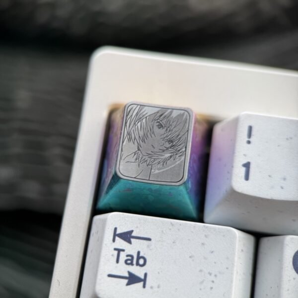 Rei Ayanami Precision Engraved Titanium Keycaps 1U - 63