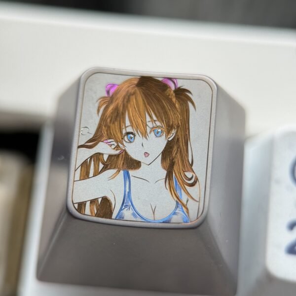 Asuka Hand-carved Titanium Keycap 1U A- 64